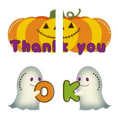 [LINE絵文字] 【動く】お洒落なハロウィン絵文字の画像