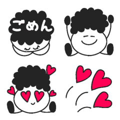 [LINE絵文字] 動く♥️もじゃちゃんの画像