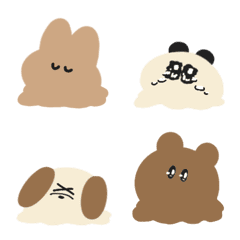 [LINE絵文字] とろーりとろける♥かわいい動物絵文字の画像