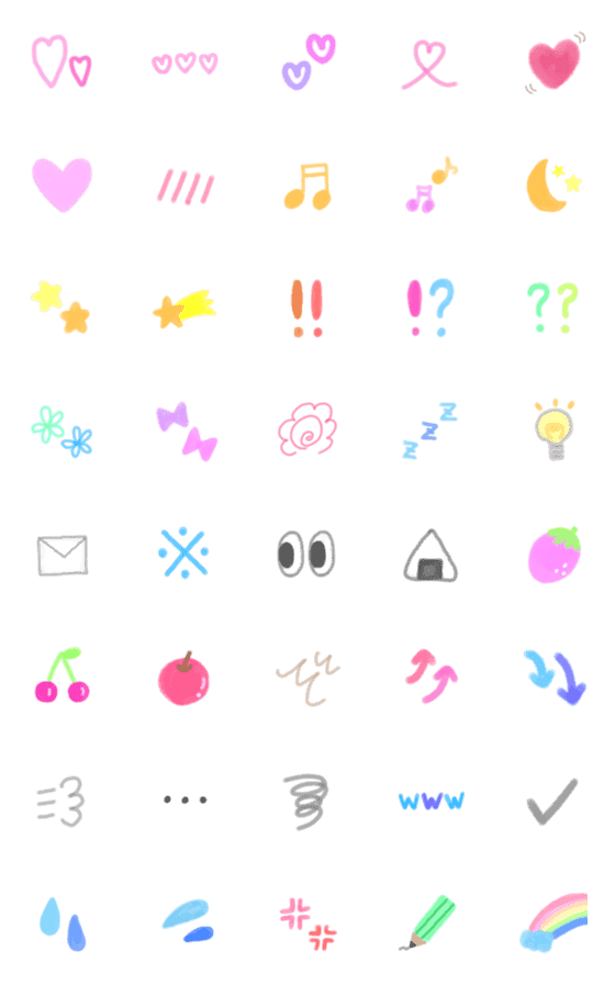 [LINE絵文字]ふんわり⭐︎パステル絵文字の画像一覧