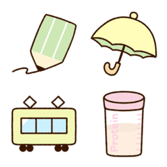シンプル＆かわいい生活絵文字の絵文字メイン画像