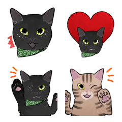 [LINE絵文字] くろねことスカーフの画像