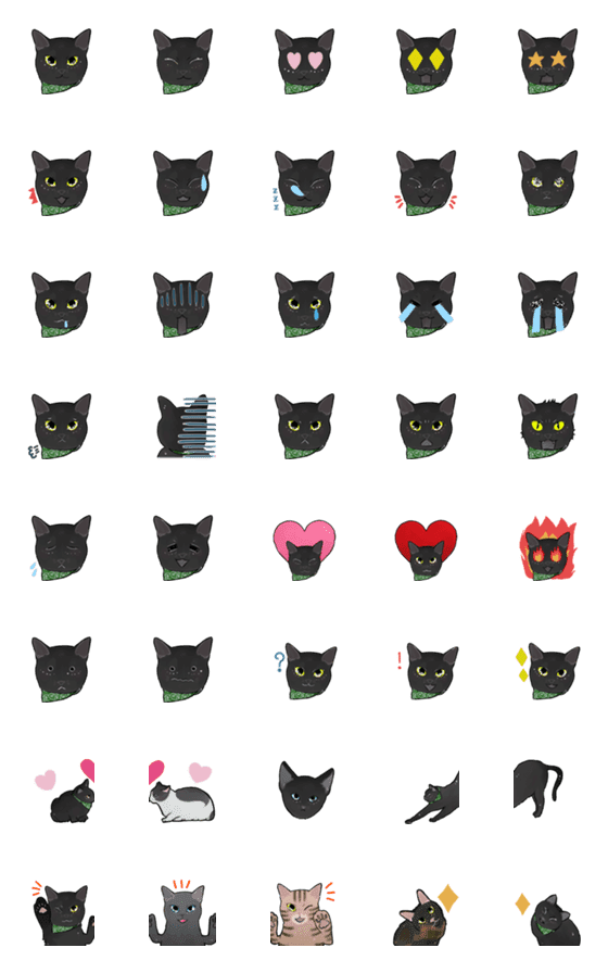 [LINE絵文字]くろねことスカーフの画像一覧