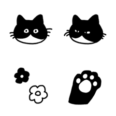 [LINE絵文字] いっぱいはちわれ猫の画像