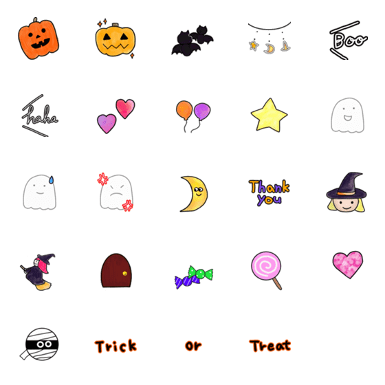 [LINE絵文字]【うごく】ハロウィン絵文字の画像一覧