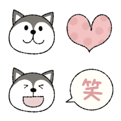 [LINE絵文字] 動く☆ハスキー犬絵文字の画像