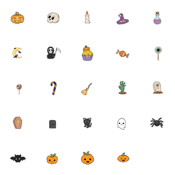 [LINE絵文字]Emoji Halloween！2022の画像一覧