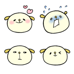 まんまるのいぬの絵文字(修正版)の絵文字メイン画像