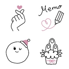 [LINE絵文字] 手描きゆるシンプル3♡の画像