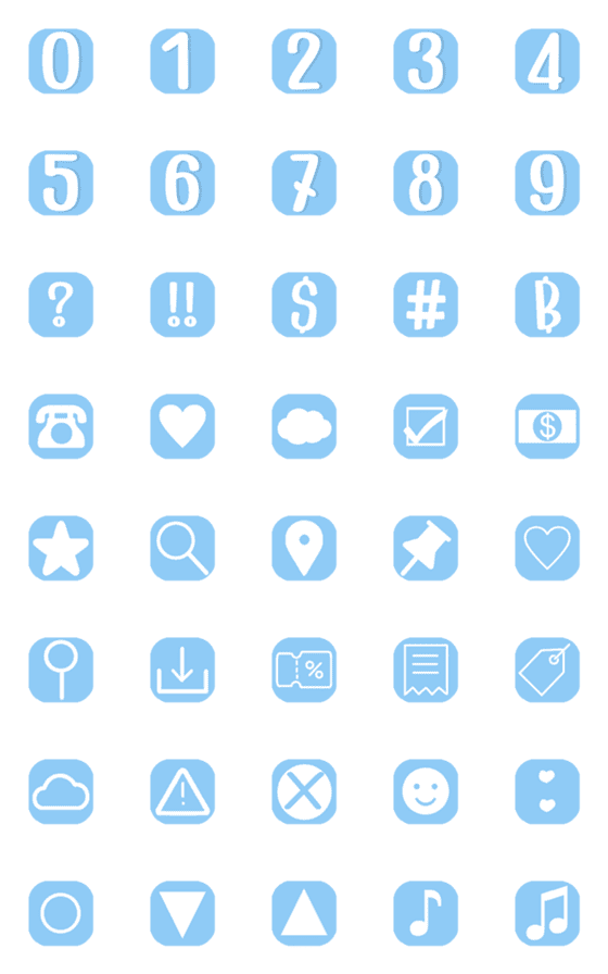 [LINE絵文字]numbers and symbolsの画像一覧