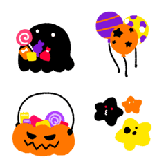 [LINE絵文字] ネオンでかわいい！ハロウィン絵文字の画像