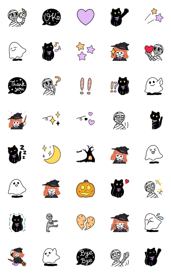 [LINE絵文字]動く♡かわいいハロウィンの画像一覧