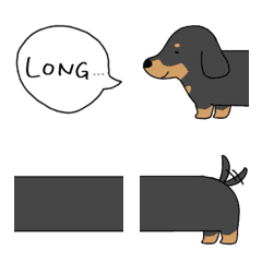 [LINE絵文字] 好きなだけのばせるダックス犬の絵文字2の画像
