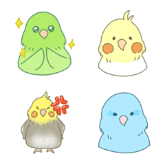 [LINE絵文字] たくさんのインコ絵文字の画像