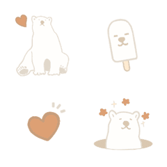 [LINE絵文字] Cotton Polar Bear  (Revised Version)の画像