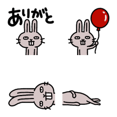 [LINE絵文字] 【動く絵文字】うさぎの画像