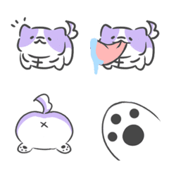 [LINE絵文字] purple dog with big tongueの画像
