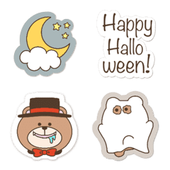 [LINE絵文字] くまのステッカー Halloweenの画像