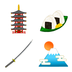 和風の絵文字【改訂版】の絵文字メイン画像