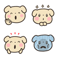 かびえもじ＜シンプルいぬ絵文字＞の絵文字メイン画像