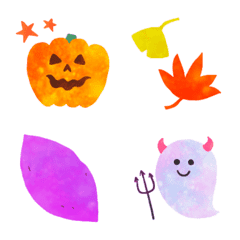 [LINE絵文字] 動く♥ゆるかわ秋♡ハロウィン 修正版の画像