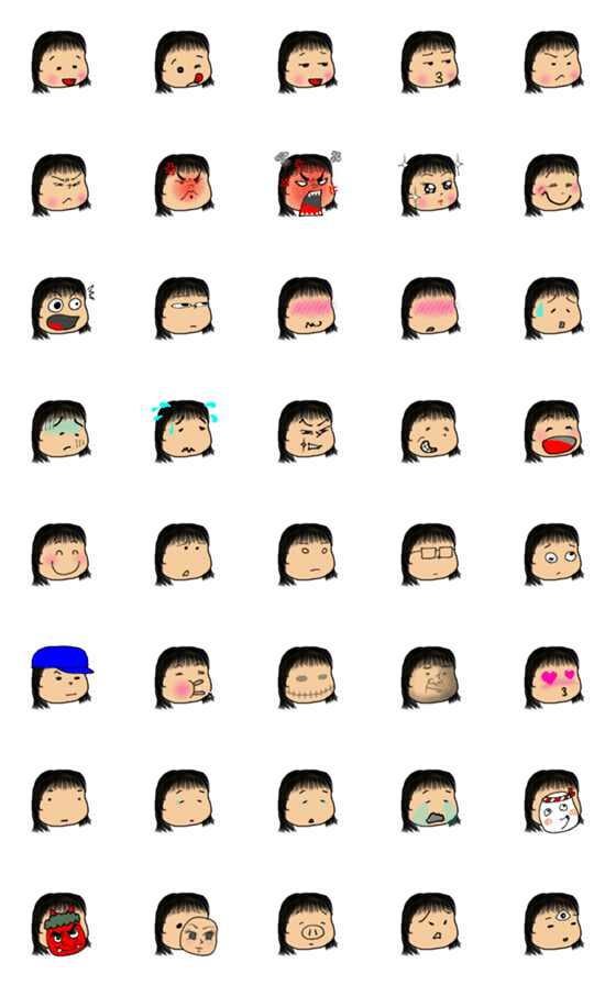 [LINE絵文字]ママンのfunny Faceの画像一覧