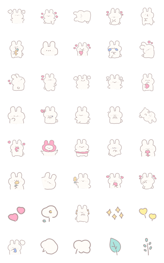 [LINE絵文字]Emoji : rabbit *の画像一覧
