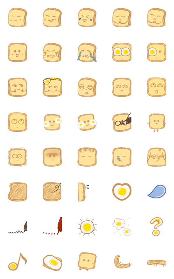 [LINE絵文字]Bread Crust emojiの画像一覧
