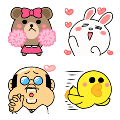 [LINE絵文字] 可愛く動く★LINE FRIENDSの画像