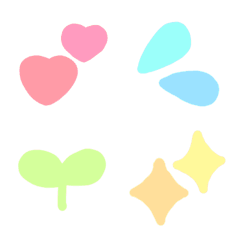 使いやすい♡シンプル＆カラフル絵文字の絵文字メイン画像