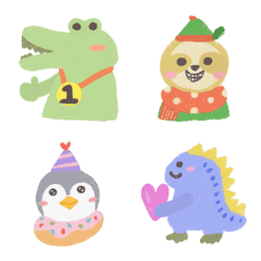 [LINE絵文字] Forest Animals Partyの画像
