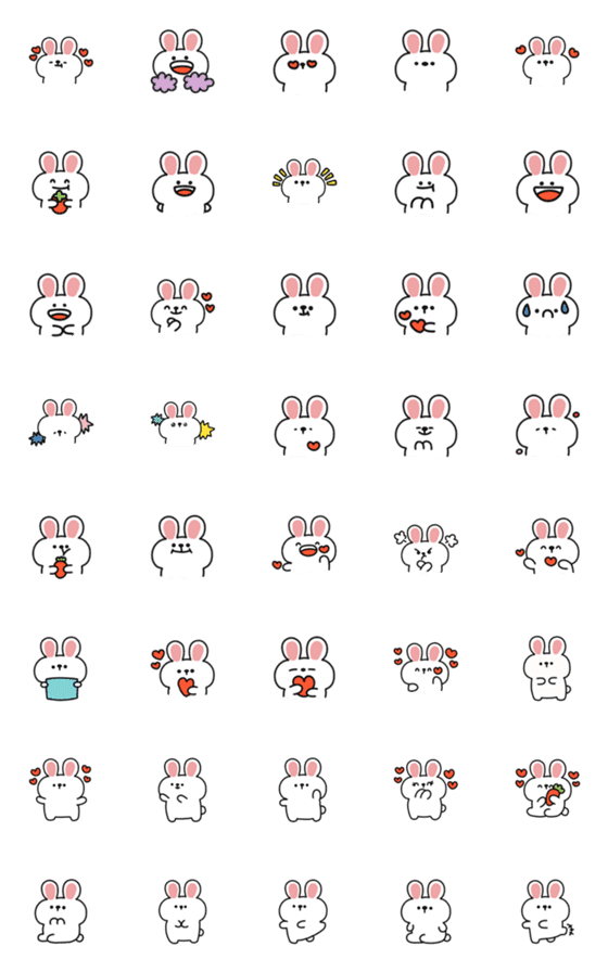 [LINE絵文字]RABBIT RABBIT *の画像一覧