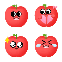 [LINE絵文字] Hi apple Animation emojiの画像