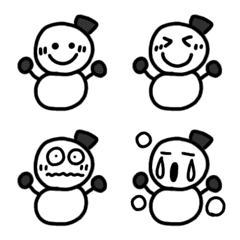 [LINE絵文字] mekabuの雪だるまの画像