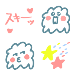 [LINE絵文字] 白いモサモサのおばけ③の画像