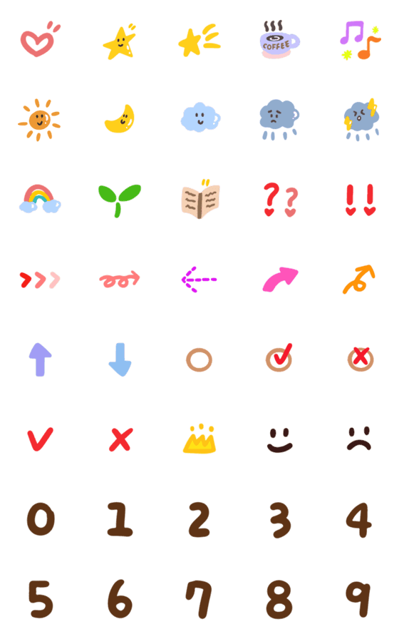 [LINE絵文字]Cute Emoji can use29の画像一覧
