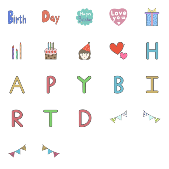 [LINE絵文字]Birthday to youの画像一覧