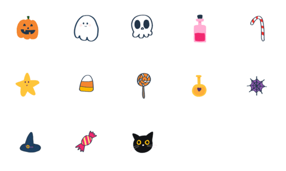 [LINE絵文字]Mini Halloweenの画像一覧