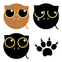 [LINE絵文字] cat emoji okkunの画像