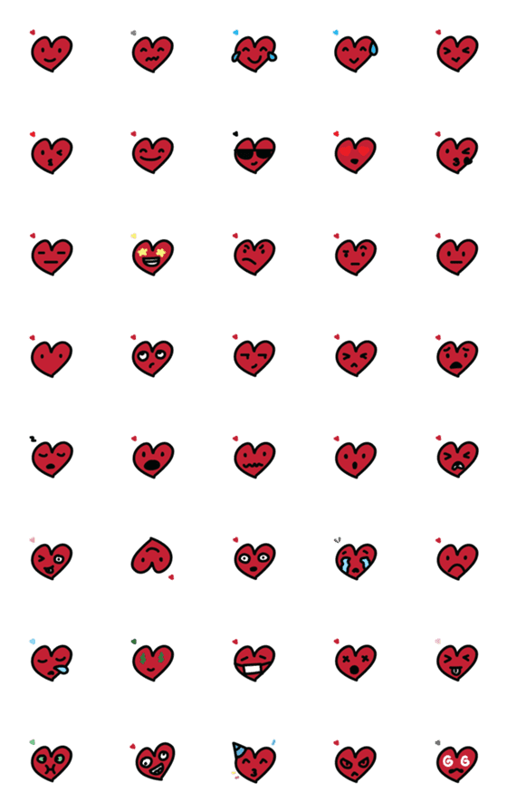 [LINE絵文字]MiniHeartの画像一覧
