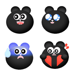 [LINE絵文字] Hi Black Bear Animation emojiの画像