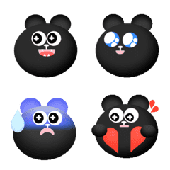Hi Black Bear Animation emojiの絵文字メイン画像