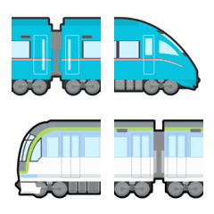 [LINE絵文字] つなげて 遊べる 電車 絵文字 21の画像