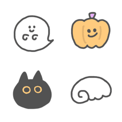 [LINE絵文字] ハロウィンのゆるかわいい絵文字の画像