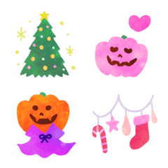 [LINE絵文字] 動く♪ハロウィン＆クリスマス♥の画像