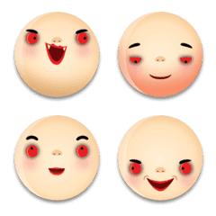 [LINE絵文字] Cute red eyes emojiの画像