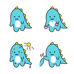 [LINE絵文字] Cute fat monsterの画像