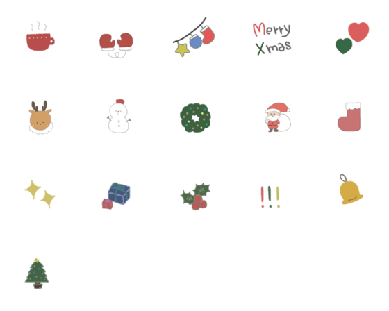 [LINE絵文字]クリスマス絵文字12の画像一覧