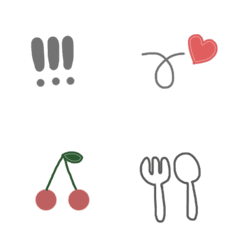 [LINE絵文字] シンプルemojiの画像