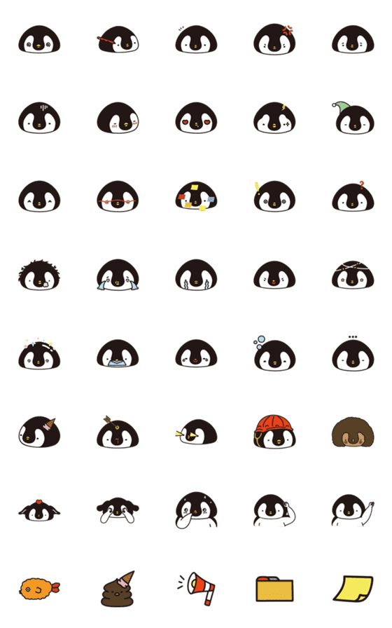 [LINE絵文字]QQ penguin expression shopの画像一覧